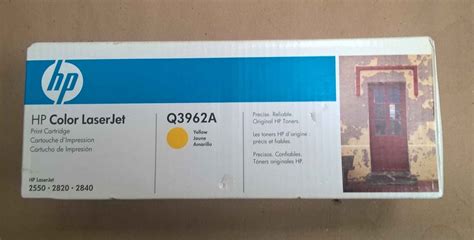 NEW HP Q3962A Yellow Genuine Toner Cartridge New Sealed 2550 2820 2840 OEM