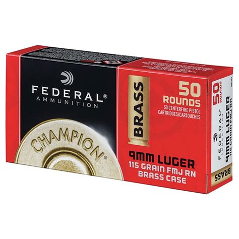 9mm Luger 115gr Full Metal Jacket 50 Box Liberty Survival