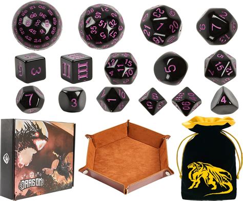 15 Pcs Complete Polyhedral Dice Set D3 D100 Dnd Rpg Dice