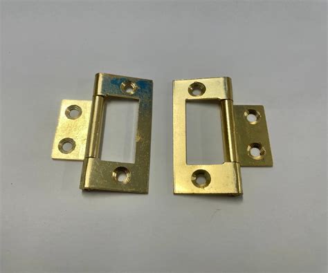 W4 Flush Hinge Brass Finish 2 50mm