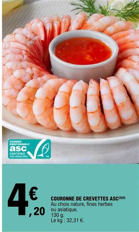 Promo Couronne De Crevettes Asc Chez E Leclerc ICatalogue Fr