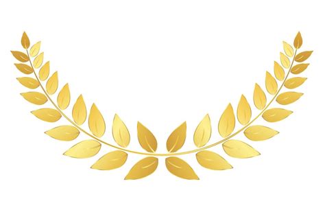 Golden Laurel wreath isolated on white background. 3355661 Vector Art at Vecteezy