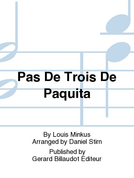 Pas De Trois De Paquita By Ludwig Minkus Piano Solo Sheet Music