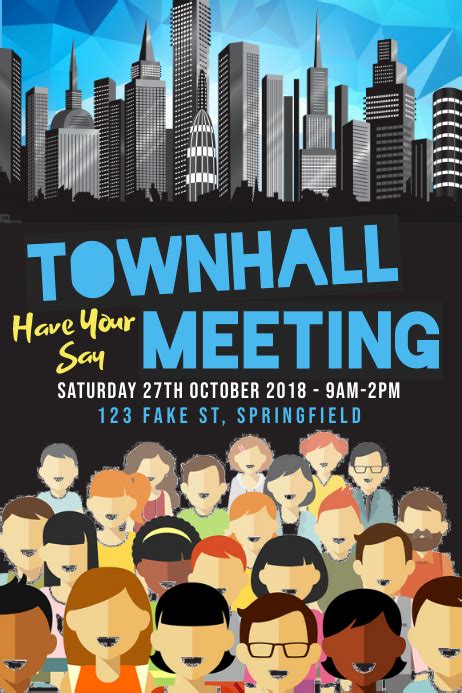 Copy Of Town Hall Meeting Poster Postermywall