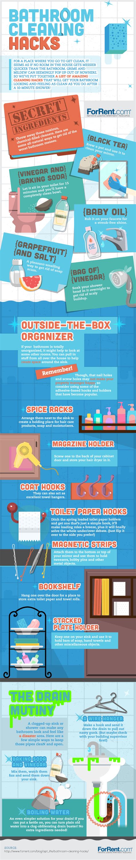 Life Hacks Cleaning Your Bathroom Infographic