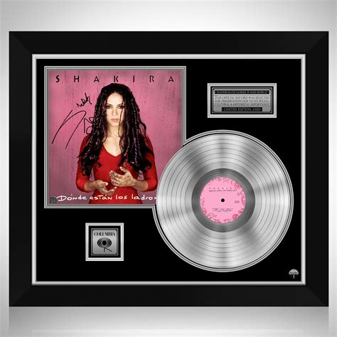 Shakira Donde Estan Los Ladrones Platinum Lp Limited Signature Edition Custom Frame Rare T