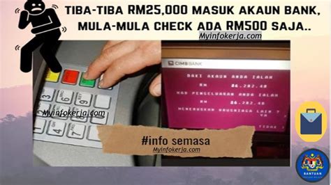 RM25 000 Masuk Akaun Bank Mula Mula Check Ada RM500 Jawatan Kosong 2023