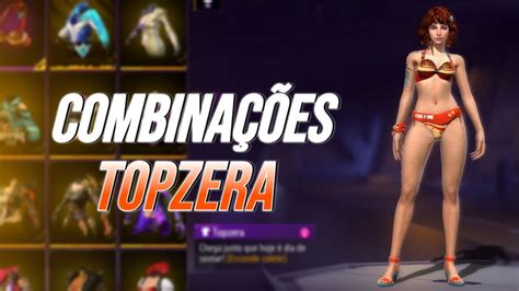 COMBINAÇÕES FEMININAS FF CONJUNTO TOPZERA YouTube