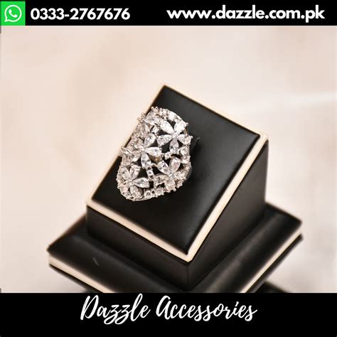 Silver Plated Diamond Ring - Dazzle Accessories