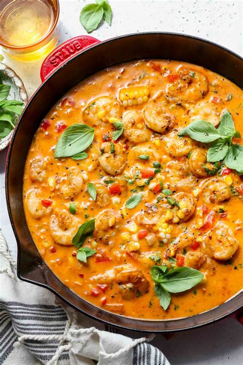 Creamy Coconut Shrimp Skillet - Dishing Out Health