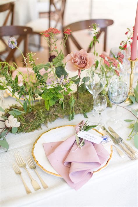 Dusky Pink Floral Table Meadow Bloomologie