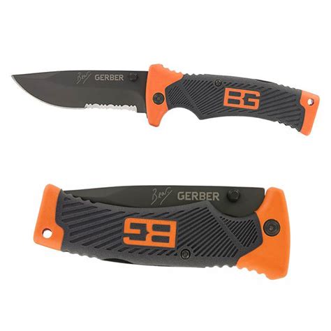 Gerber Bear Grylls Scout Knife - Partially Serated, Folding Pocket Knife