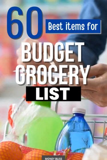 The 60 BEST Budget Grocery List Items For Cheap Eating Money Bliss In