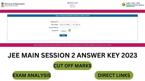 Jee Main Session 2 Answer Key April 2024 Shift 1 Shift 2 Analysis