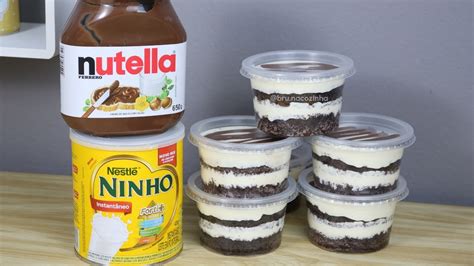 Fa A E Venda Bolo No Pote Leite Ninho Nutella Ninho Nutella