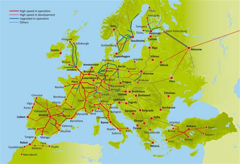 HSR lines in Europe. Source: UIC (2014). | Download Scientific Diagram