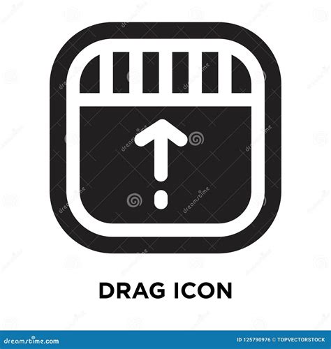 Drag Icon Vector Isolated on White Background, Logo Concept of D Stock Vector - Illustration of ...