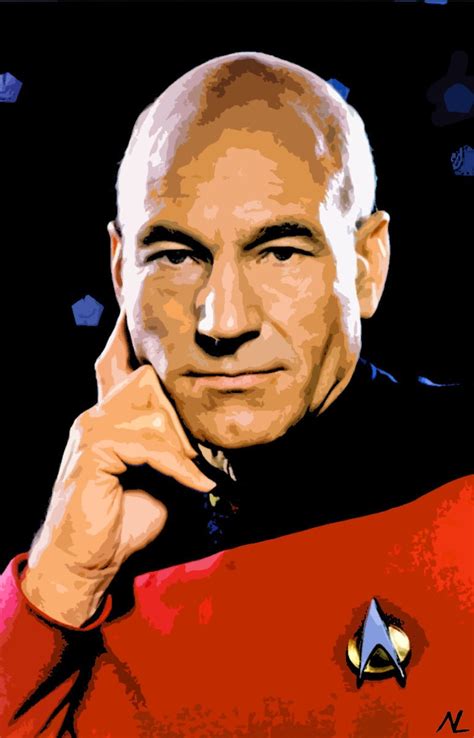 Captain Jean Luke Picard From Star Trek Illustration Patrick Etsy