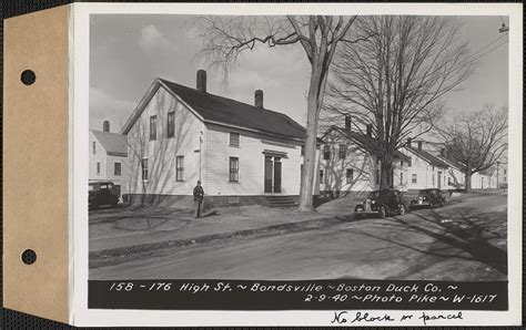 158 176 High Street Tenements Boston Duck Co Bondsville Palmer Mass Feb 9 1940