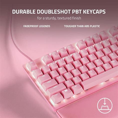 Razer Huntsman V2 TKL Quartz Pink Tenkeyless Optical Gaming Keyboard