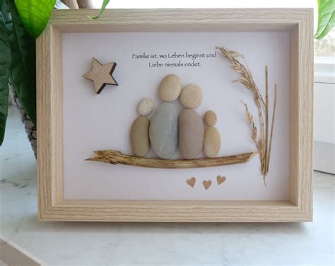 Steinbild Familie Ist Da Etsy De