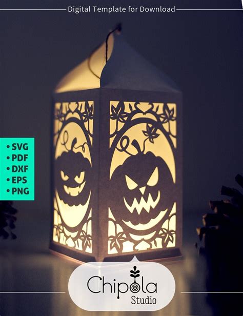 Halloween Lantern Svg Cut Files 3d Cutting File Pumpkin Etsy