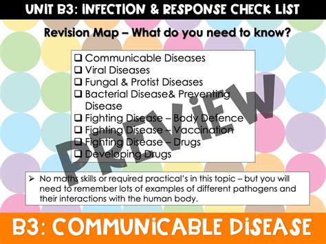 Aqa Gcse Biology Revision Communicable Diseases Teaching Resources