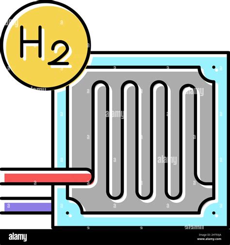 Fuel Cells Hydrogen Color Icon Vector Illustration Stock Vector Image And Art Alamy