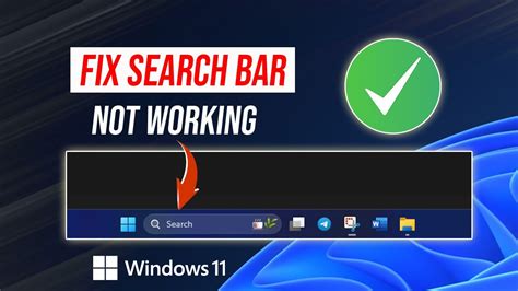 How To Fix Windows 11 Search Not Working Search Bar Not Working On Windows Pc Youtube