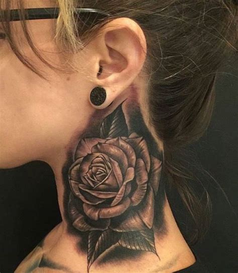 Pinterest Katieeflow Rose Neck Tattoo Neck Tattoos Women Neck Tattoo Cover Up