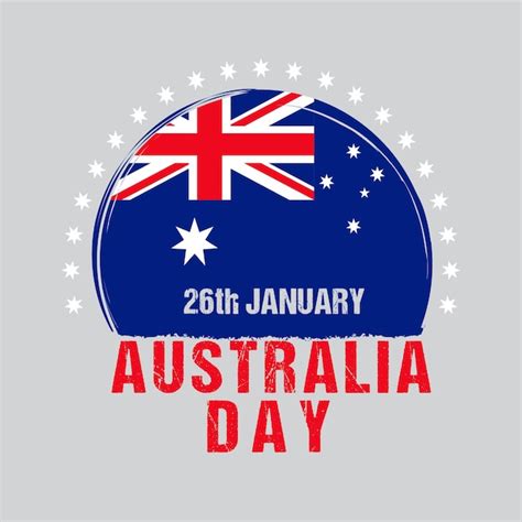 Feliz Dia Da Austr Lia Letras Ou Caligrafia Bandeira Australiana Ou