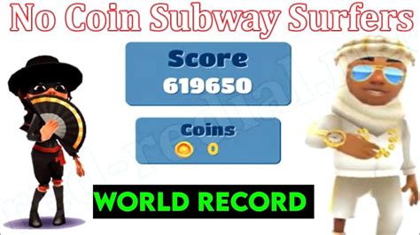 Subway Surfers No Coin Challenge Subway Surfers World Record No Coin