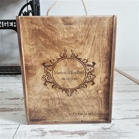 Personalized Wooden Wine Box Bottle Wedding Gift Etsy