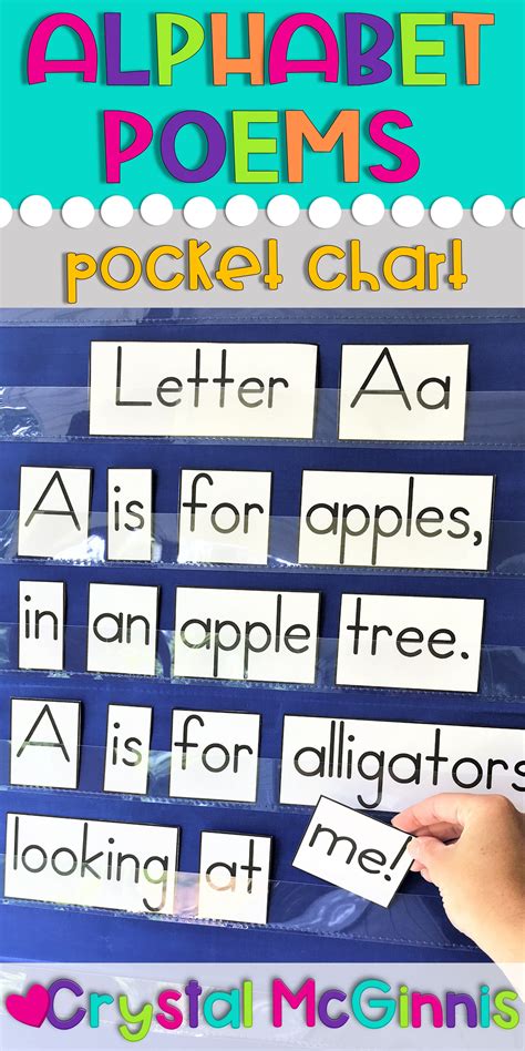 Pocket Charts 26 Alphabet Poems For Shared Reading Pocket Chart