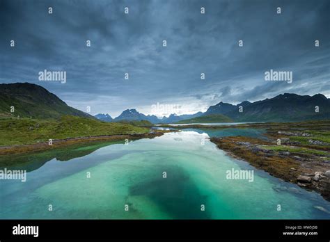 Summer in Lofoten Islands in Norway Stock Photo - Alamy