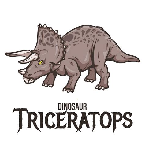 Ilustra O Vetorial De Dinossauro Triceratops Em Desenho Animado