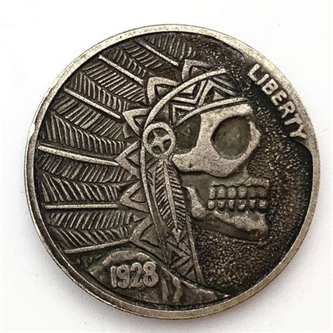 Moneda De Calavera India Wanderer De 1928 Moneda Conmemorativa De