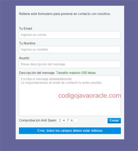 Simple Formulario De Contacto Para Tu Web