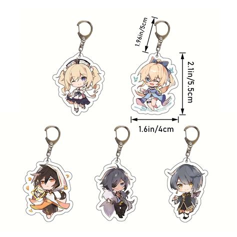 Genshin Impact Keychain Set Genshin Keychains Pack Genshin Acrylic