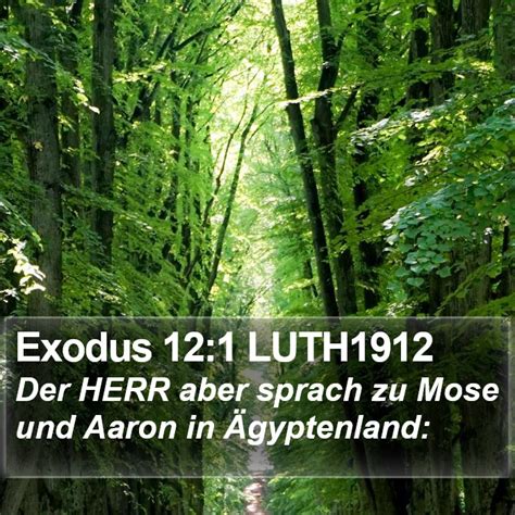 Exodus 12 1 LUTH1912 Der HERR Aber Sprach Zu Mose Und Aaron In