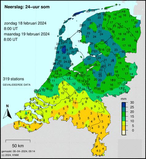 Weerkaarten Van Nederland Met Neerslag Zonuren Maximum En Minimum