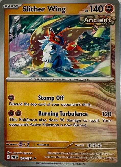 Slither Wing Reverse Holo Prices Pokemon Paradox Rift