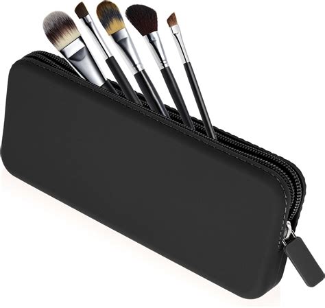 Sakolla Travel Makeup Brush Holder Silicone Makeup Brush Bag With Zipper Closure