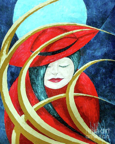 Lady In Red Hat Painting By Dorothy Hilde Fine Art America