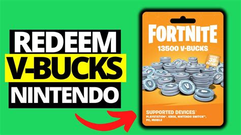 How To Redeem Fortnite V Bucks Code On Nintendo Switch Youtube