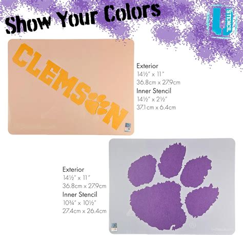 Clemson Tiger Paw Stencil The Mini Cloos 201 U Stencil A Stencil Universe