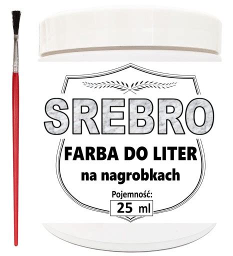 Farbka Do Liter Na Grobach Nagrobkach Srebro Farba Allegro Pl