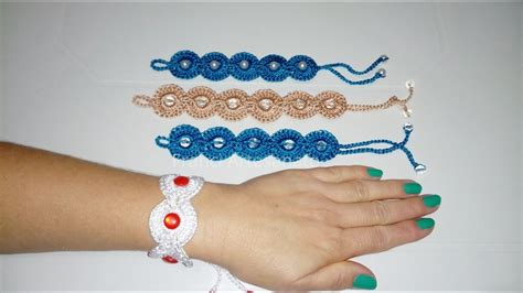 Bellas Pulseras Tejidas A Crochet Paso A Paso Cursos Gratis