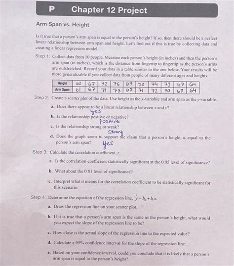 Arm Span Vs Height Is It True That A Person S Arm Chegg