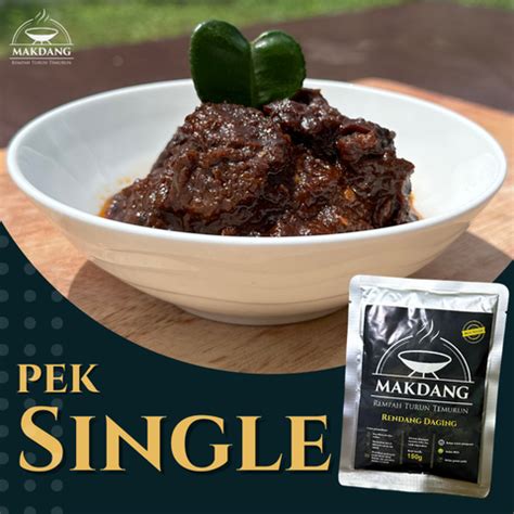 rendang daging makdang single pack  bakul